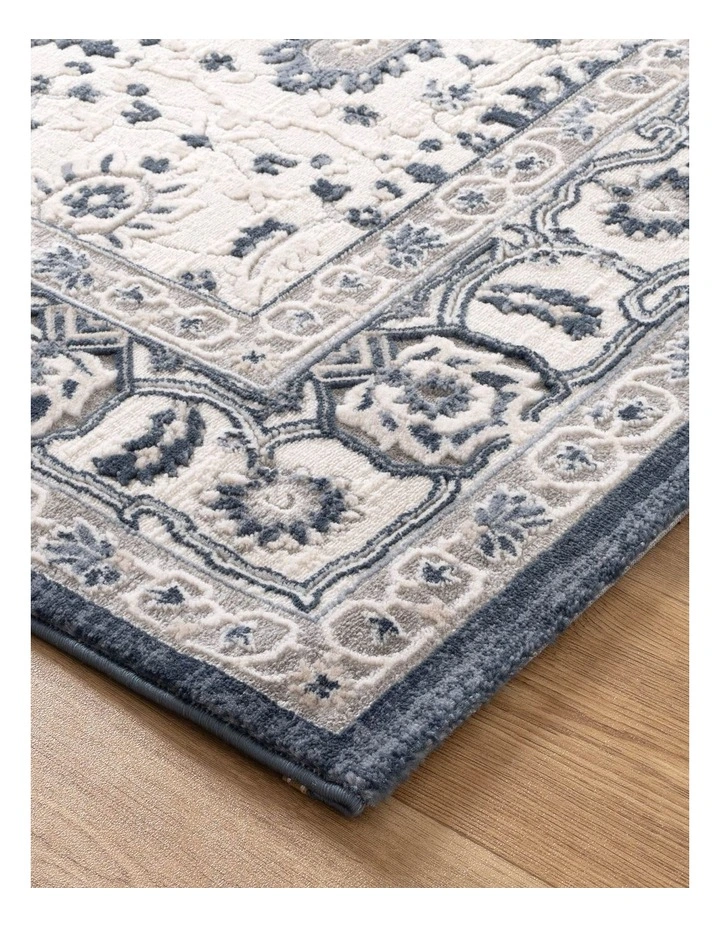 Maya Floral Traditional Blue Rug - M102 image 2