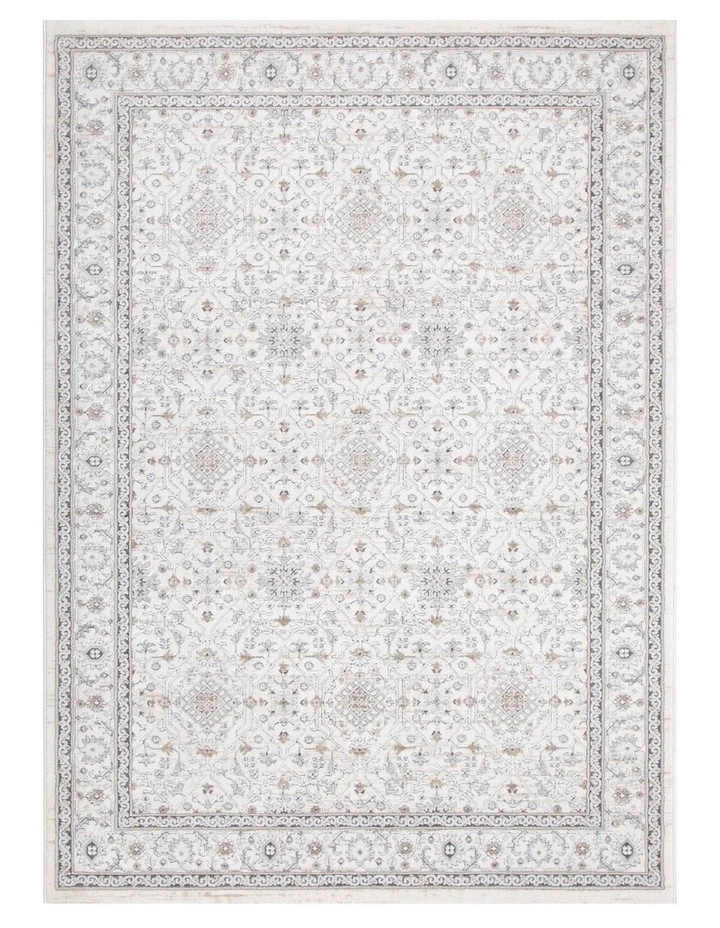 Maya Traditional Border Cream and Beige Rug - M103 image 1