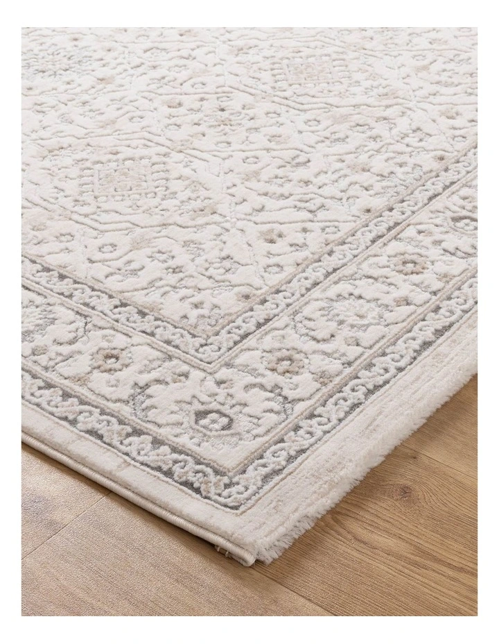 Maya Traditional Border Cream and Beige Rug - M103 image 2
