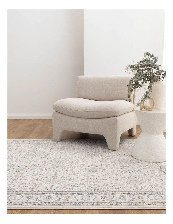 Maya Traditional Border Cream and Beige Rug - M103 image 4