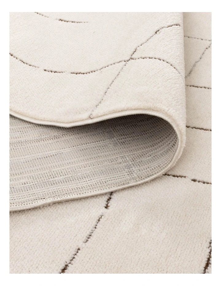 Mila Abstract Lines Brown Cream Rug - MIL10 image 3
