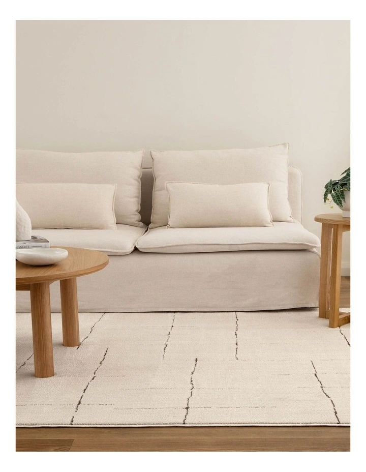Mila Abstract Lines Brown Cream Rug - MIL10 image 4
