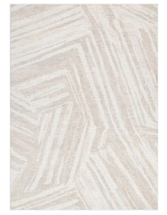 Toscana Geo Lines Beige Cream Rug - TOS1
