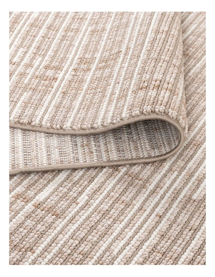 Berno Beige Ivory Loop Lines Rug - B007 image 3