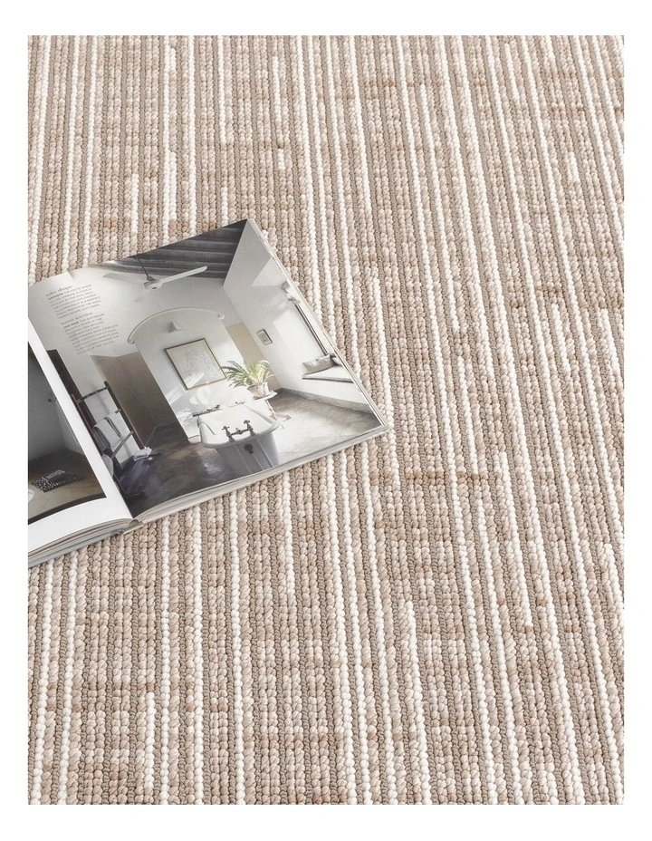 Berno Beige Ivory Loop Lines Rug - B007 image 5
