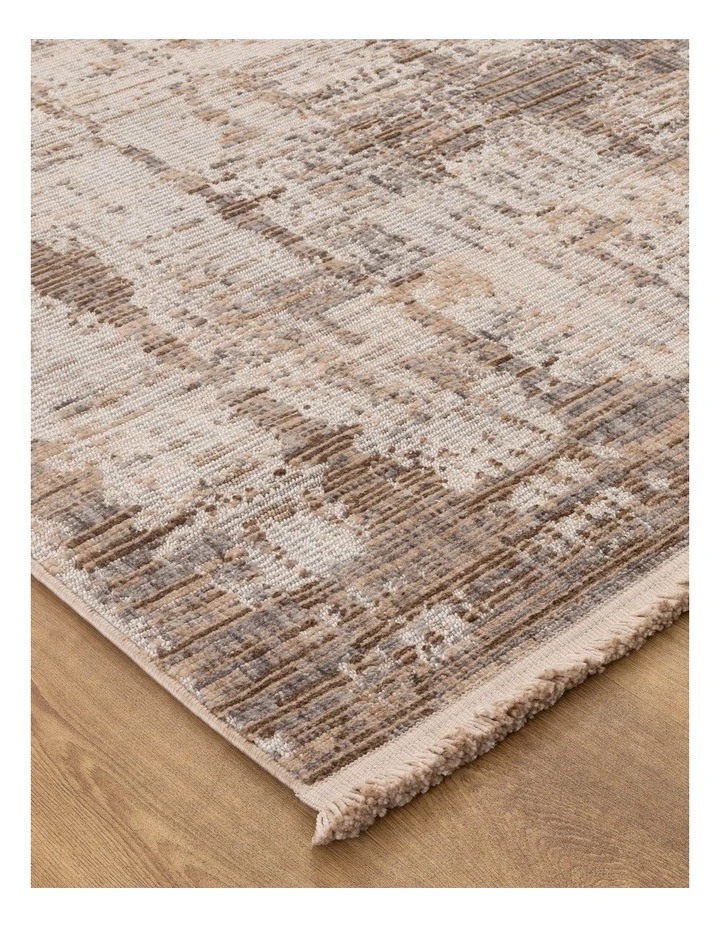 Cherie Distressed Look Watercolour Beige Grey Rug - CH08 image 2