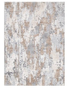Maya Watercolour Astract Grey and Beige Rug - M106