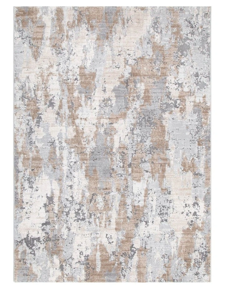 Maya Watercolour Astract Grey and Beige Rug - M106 image 1