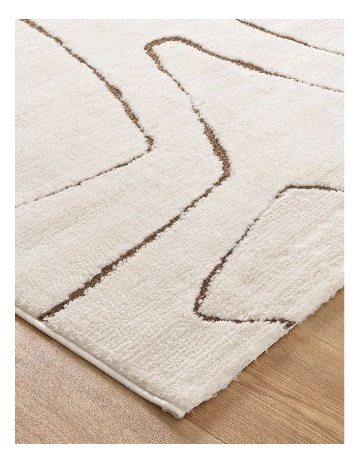 Mila Modern Lines Cream and Brown Rug - MIL5 image 2