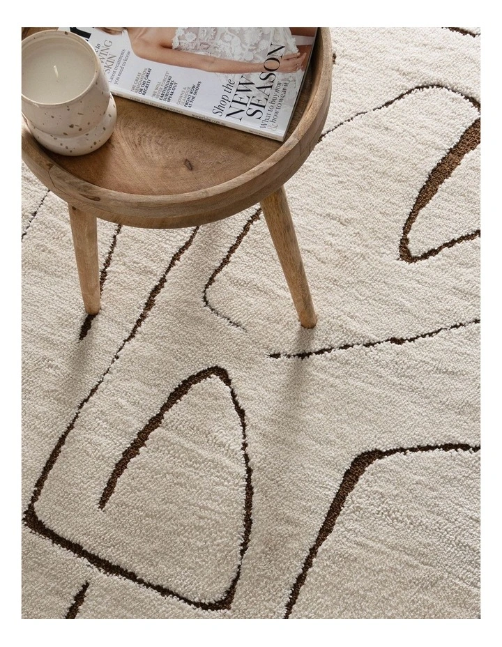 Mila Modern Lines Cream and Brown Rug - MIL5 image 5