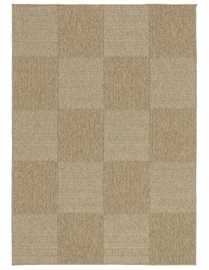 LOOPSIE  HURGHADA NATURAL CHECKERBOARD  INDOOR OUTDOOR RUG image 1