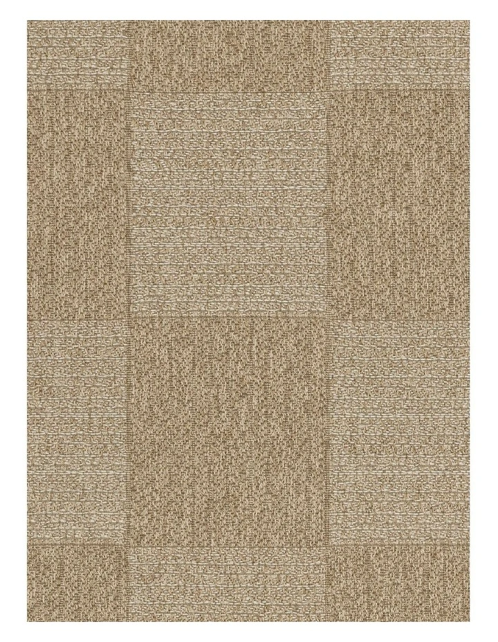 LOOPSIE  HURGHADA NATURAL CHECKERBOARD  INDOOR OUTDOOR RUG image 5