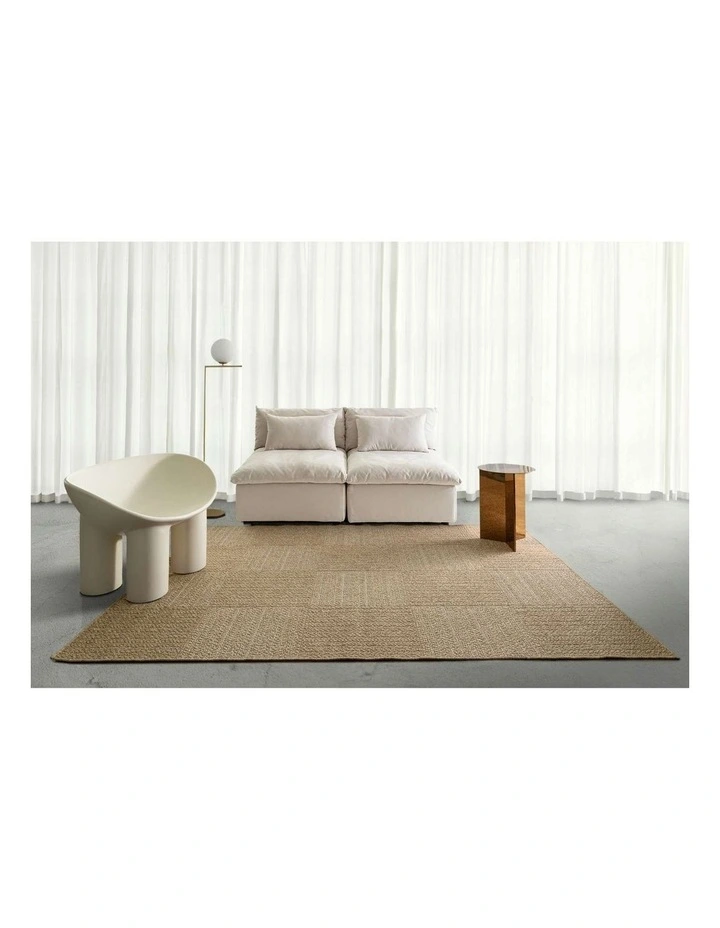 LOOPSIE  HURGHADA NATURAL CHECKERBOARD  INDOOR OUTDOOR RUG image 6