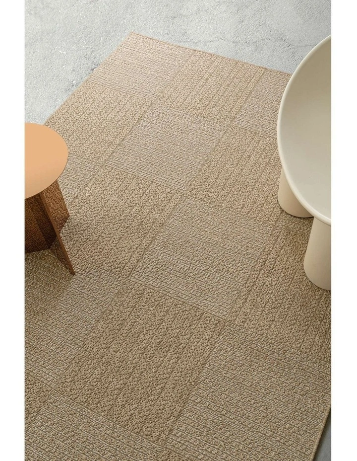 LOOPSIE  HURGHADA NATURAL CHECKERBOARD  INDOOR OUTDOOR RUG image 7