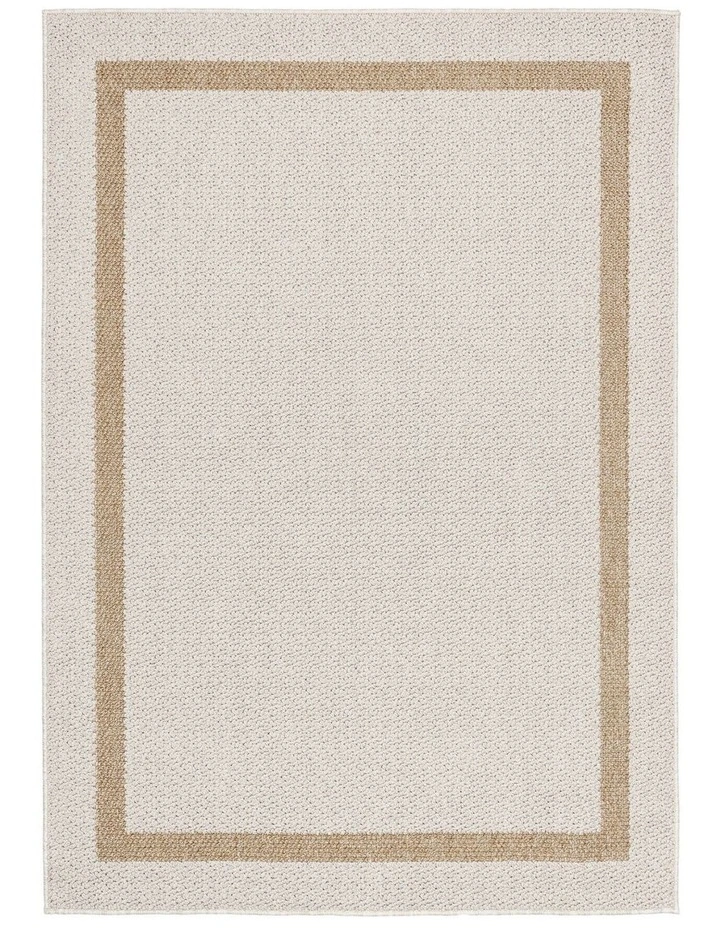 LOOPSIE PHILAE CREAM BORDERED INDOOR OUTDOOR RUG image 1