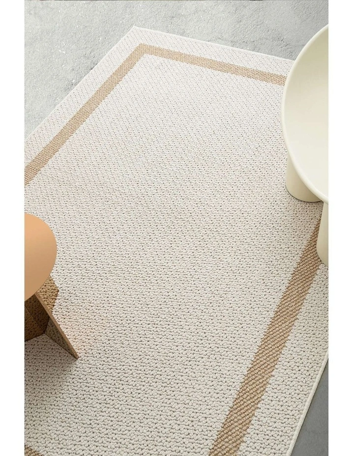 LOOPSIE PHILAE CREAM BORDERED INDOOR OUTDOOR RUG image 6