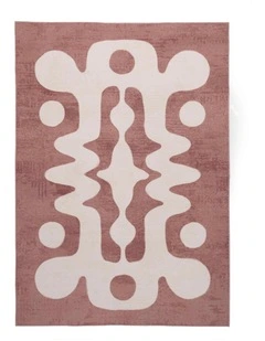 LOOPSIE THIO MIRAGE ROSE CLAY AND CREAM WASHABLE RUG