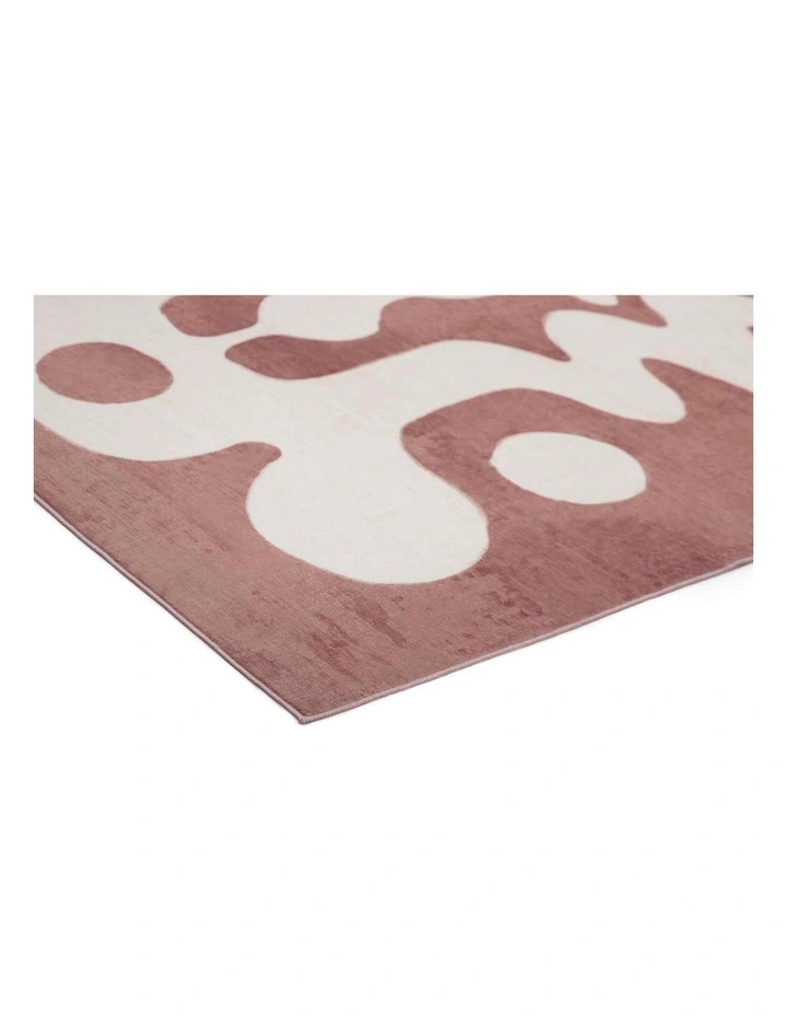 LOOPSIE THIO MIRAGE ROSE CLAY AND CREAM WASHABLE RUG image 2