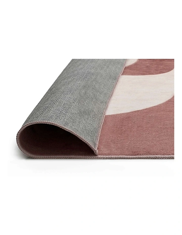 LOOPSIE THIO MIRAGE ROSE CLAY AND CREAM WASHABLE RUG image 3