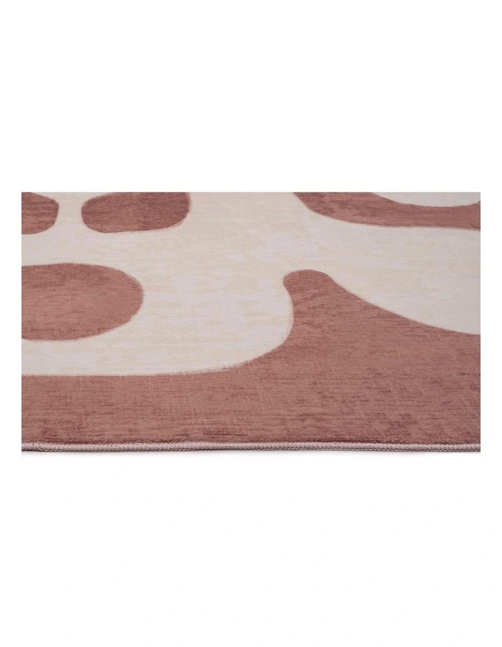 LOOPSIE THIO MIRAGE ROSE CLAY AND CREAM WASHABLE RUG image 4