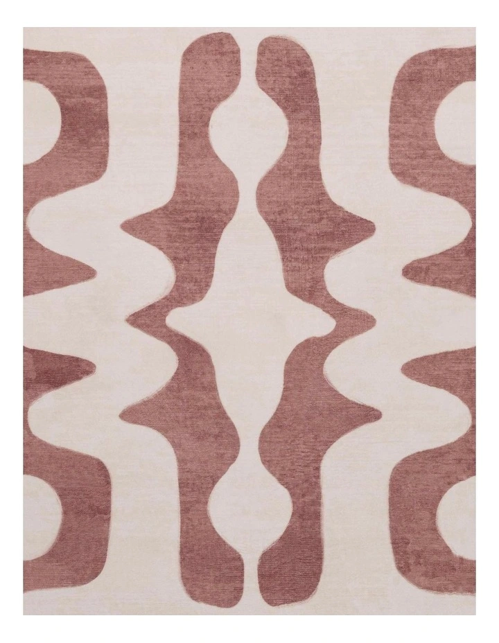 LOOPSIE THIO MIRAGE ROSE CLAY AND CREAM WASHABLE RUG image 5