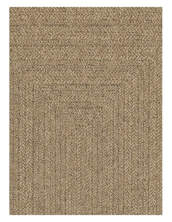 LOOPSIE MANSOURA NATURAL CONCENTRIC RECTANGLES INDOOR OUTDOOR RUG image 5