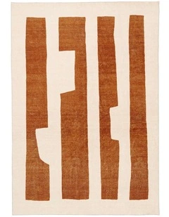 LOOPSIE YORKVILLE BROWN PRINTED WASHABLE RUG