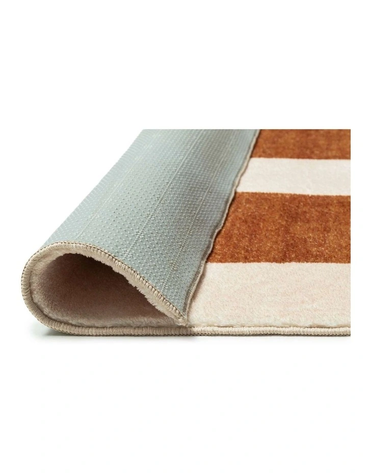 LOOPSIE YORKVILLE BROWN PRINTED WASHABLE RUG image 3