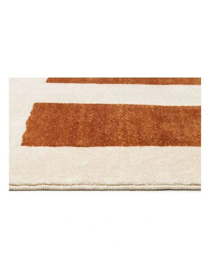 LOOPSIE YORKVILLE BROWN PRINTED WASHABLE RUG image 4