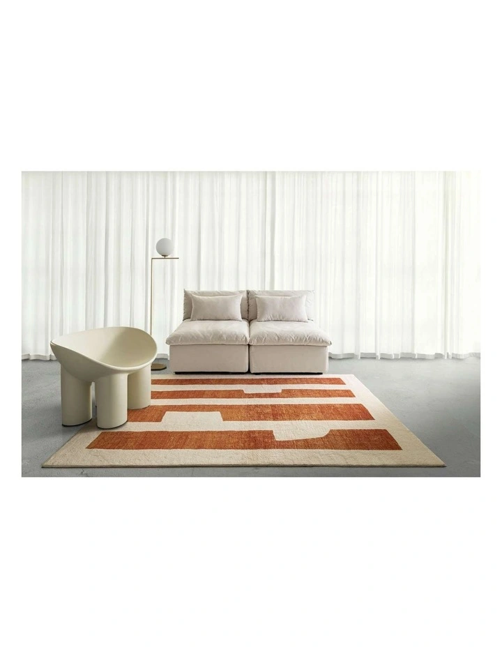LOOPSIE YORKVILLE BROWN PRINTED WASHABLE RUG image 6