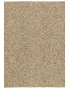 LOOPSIE MINYA NATURAL CONCENTRIC SQUARES INDOOR OUTDOOR RUG