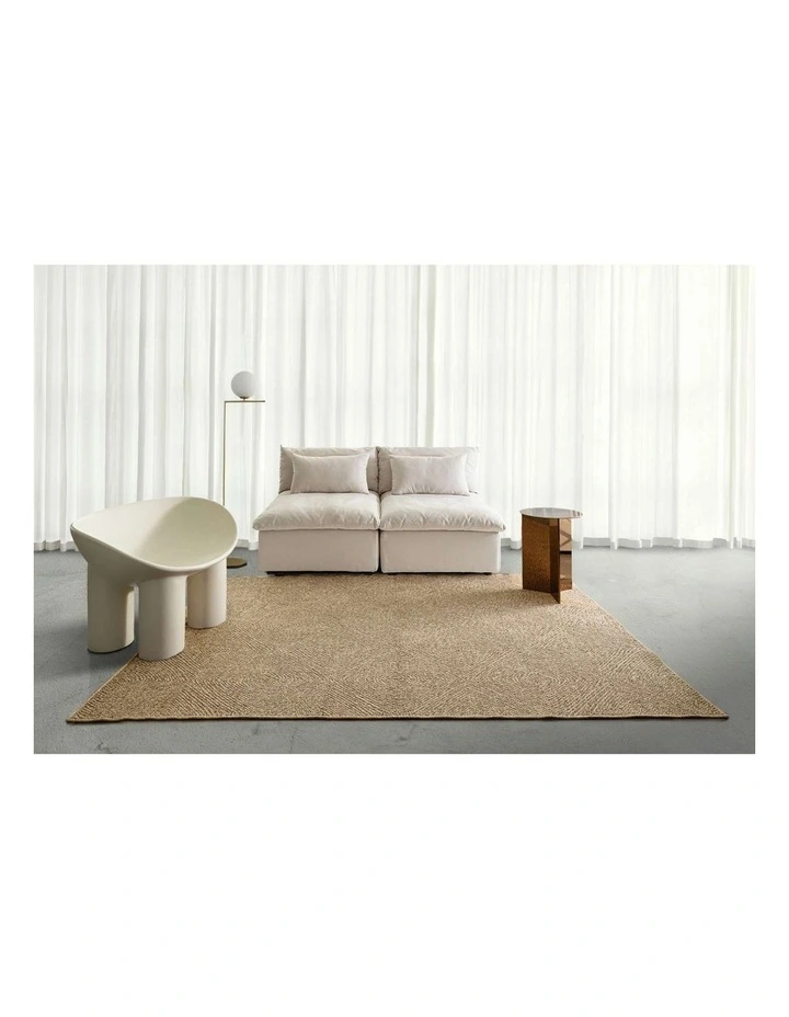 LOOPSIE MINYA NATURAL CONCENTRIC SQUARES INDOOR OUTDOOR RUG image 6