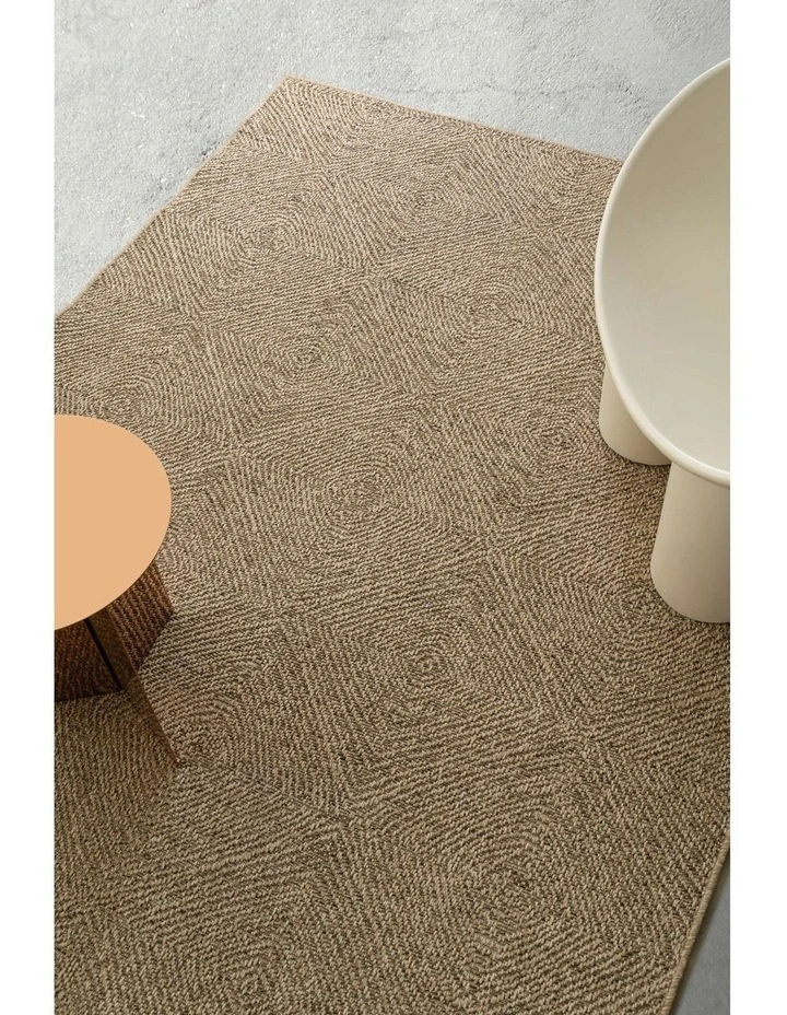 LOOPSIE MINYA NATURAL CONCENTRIC SQUARES INDOOR OUTDOOR RUG image 7