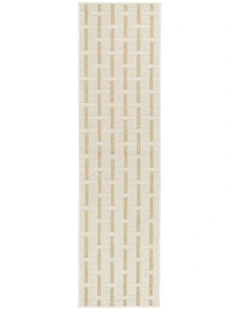 LOOPSIE EDFU CREAM INDOOR OUTDOOR RUNNER RUG