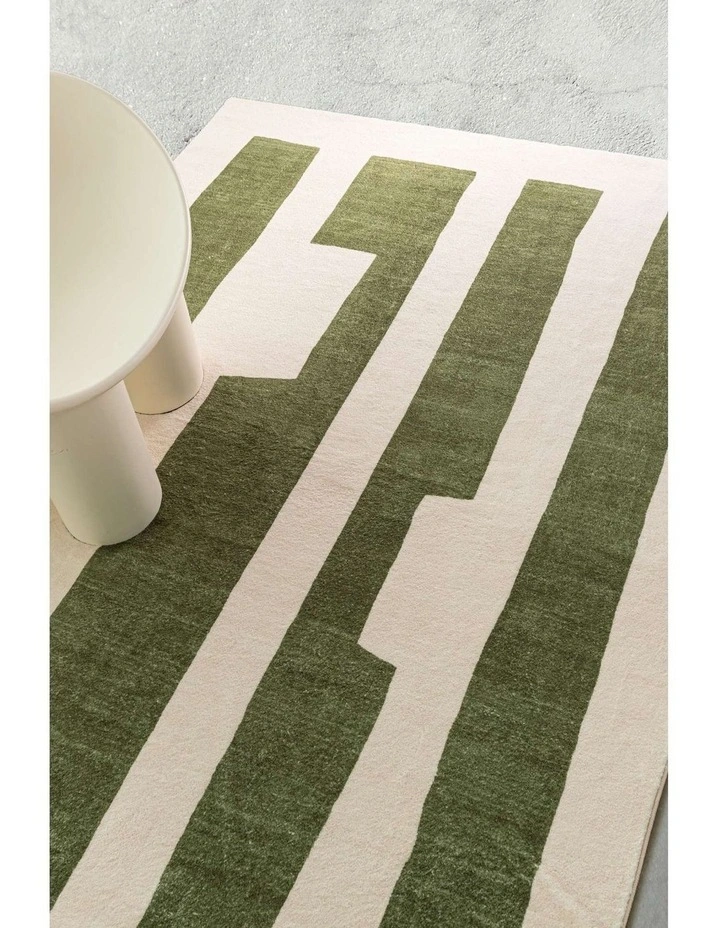 LOOPSIE MULBERRY GREEN PRINTED WASHABLE RUG image 6