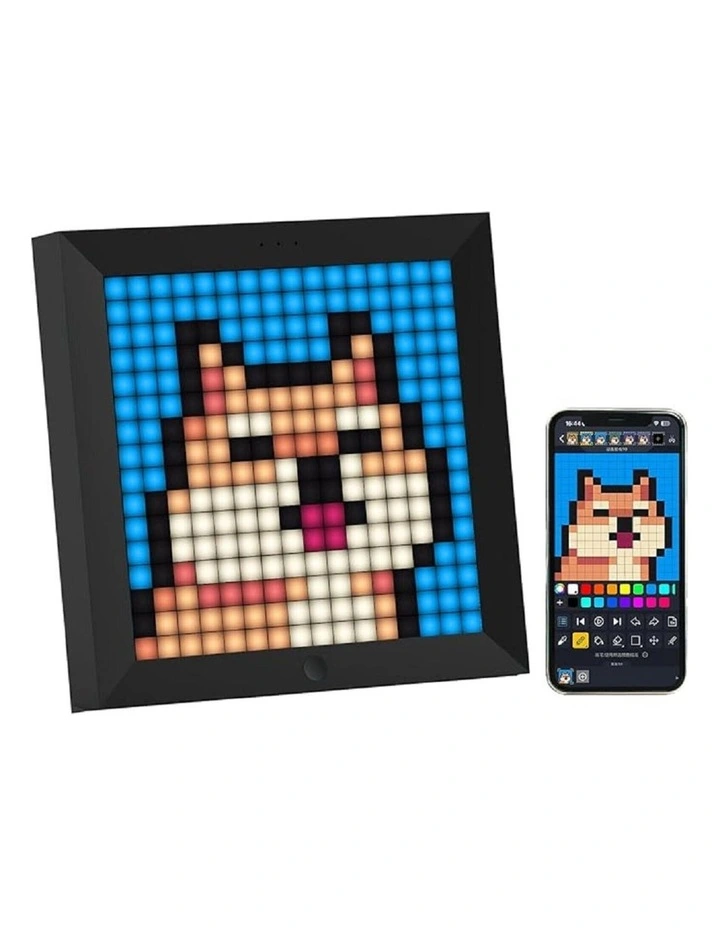 Divoom Pixoo 16x16 Pixel Art LED Display - Black image 1