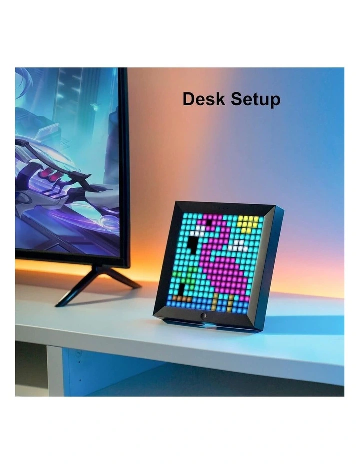 Divoom Pixoo 16x16 Pixel Art LED Display - Black image 2