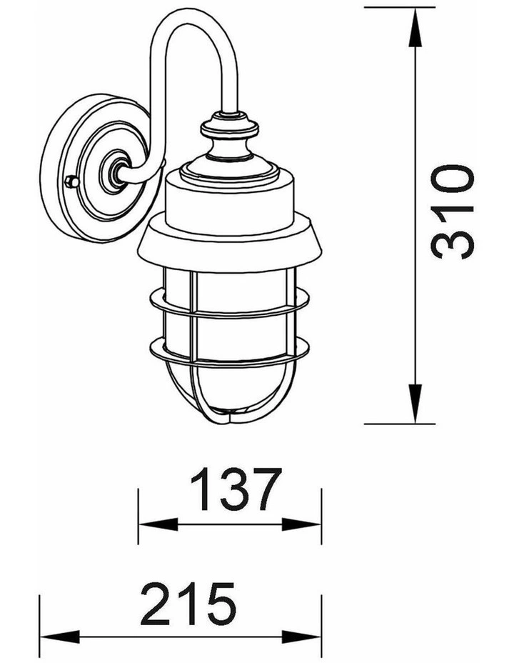 Parol Exterior Cylinder Glass with Cage Wall Lights IP44 image 2