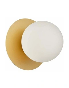 Balle Interior Round Opal Diffuser with Round Base Wall Lights