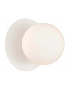 Balle Interior Round Opal Diffuser with Round Base Wall Lights