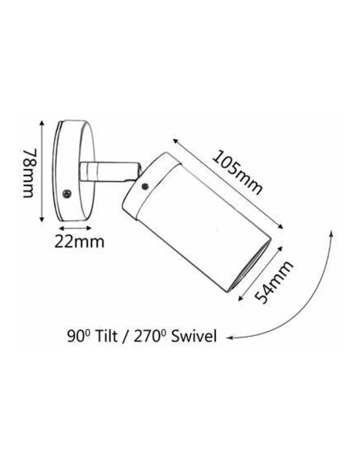 GU10 Exterior Wall Pillar Spot Lights (Light Weight Copper) IP54 image 2
