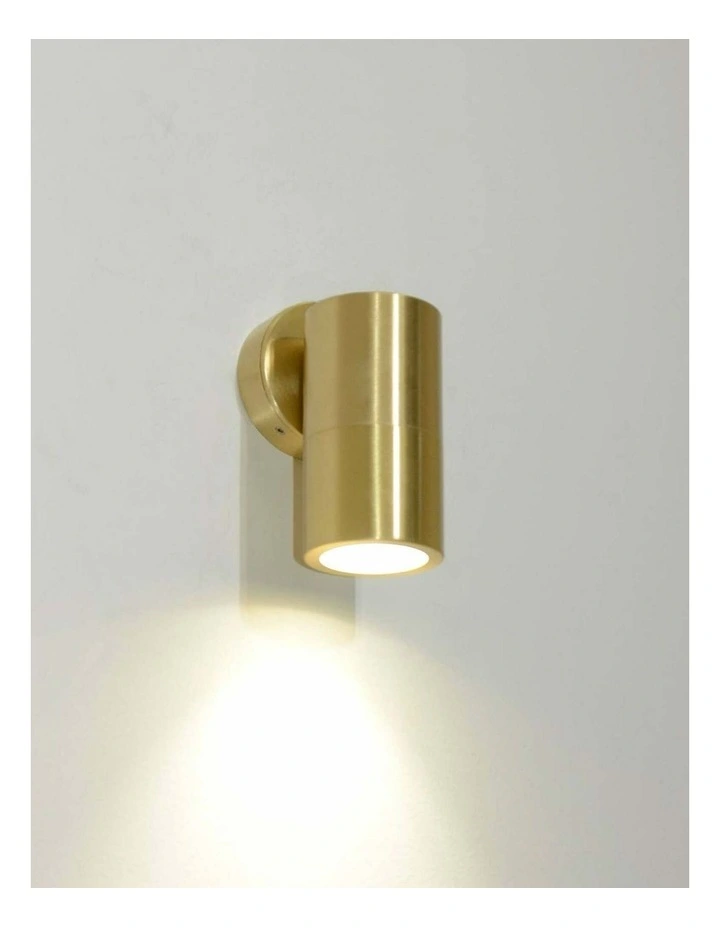 GU10 Exterior Wall Pillar Spot Lights (Solid Polished Brass) IP65 image 2