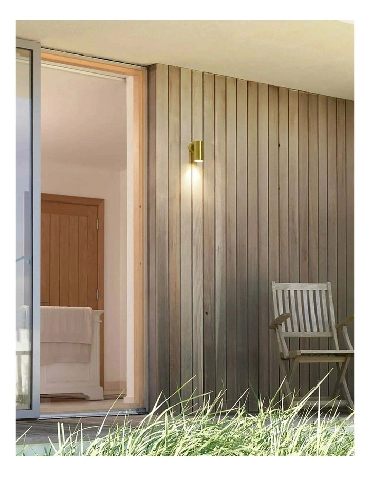 GU10 Exterior Wall Pillar Spot Lights (Solid Polished Brass) IP65 image 3