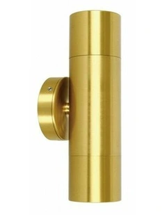 GU10 Exterior Wall Pillar Spot Lights (Solid Polished Brass) IP65