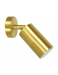 GU10 Exterior Wall Pillar Spot Lights (Solid Polished Brass) IP65