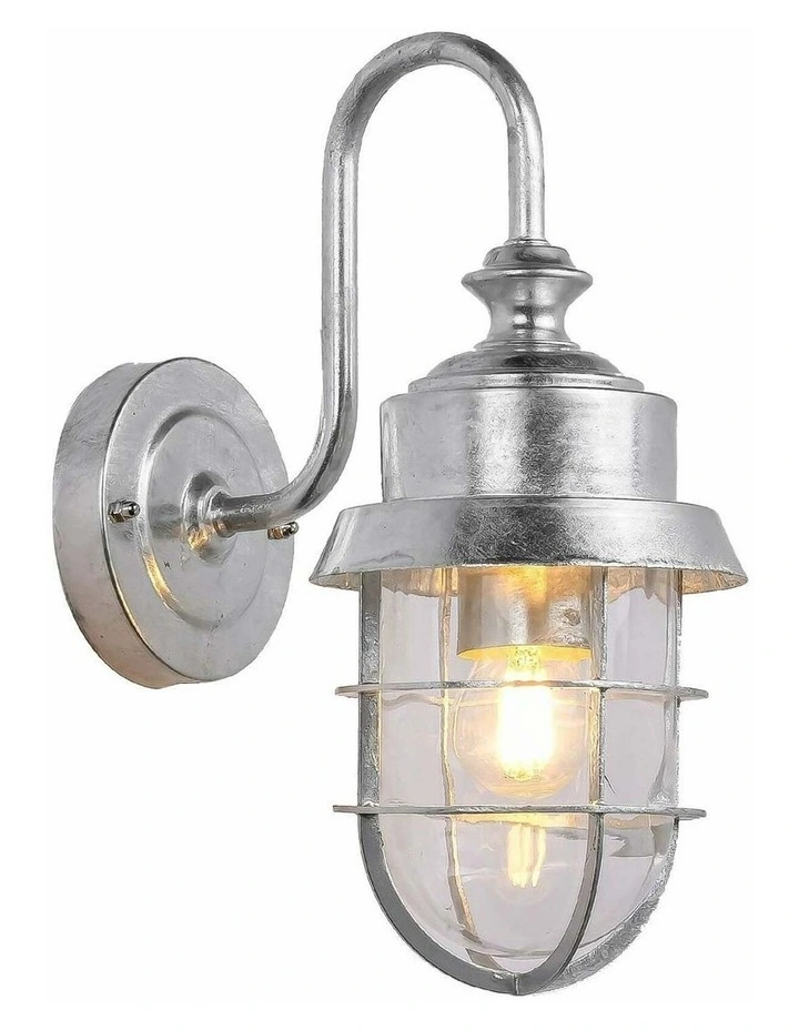 Parol Exterior Cylinder Glass with Cage Wall Lights IP44 image 1