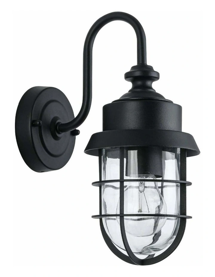Parol Exterior Cylinder Glass with Cage Wall Lights IP44 image 1