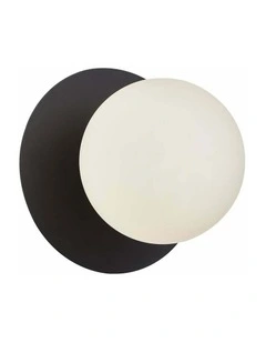 Balle Interior Round Opal Diffuser with Round Base Wall Lights