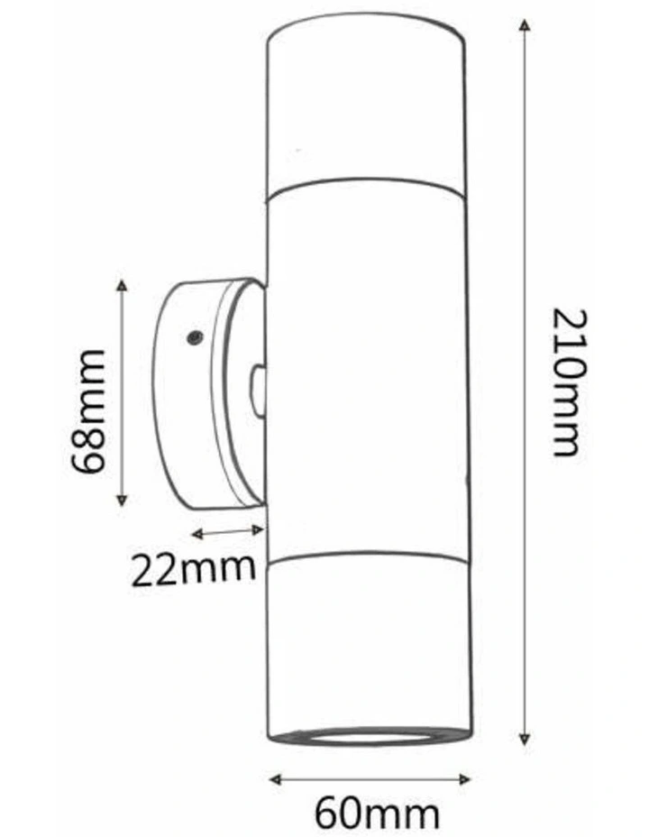 GU10 Exterior Wall Pillar Spot Lights (Aged Brass) IP65 image 3