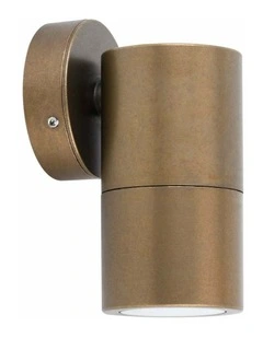 GU10 Exterior Wall Pillar Spot Lights (Aged Brass) IP65